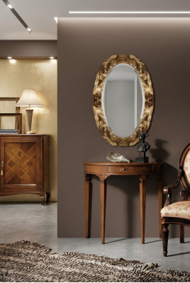 Konsolen Tisch Kommode mit Spiegel Luxus Möbel Set Konsole 2tlg. Made in Italy