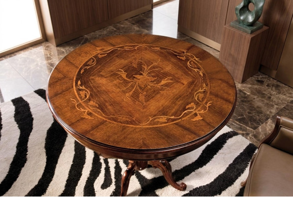 Esszimmer Tische Runde Möbel Esstisch Luxus Rund Tisch Massiv Holz Italien Neu