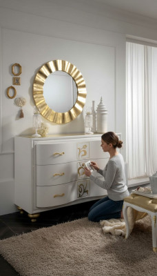 Kommode Schrank Luxus Kommoden Schrank Regal Konsole Möbel Holzschrank Italy Neu