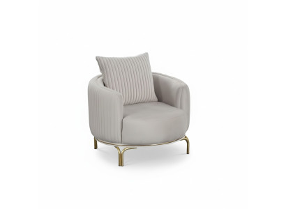 Runder Sessel Einsitzer Luxus 1 Sitzer Polster Sitz Designer Textil Sitz Stoff