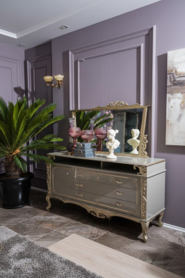 Sideboard mit Spiegel Wohnzimmer Design Neu Möbel Konsole Sideboard Holz