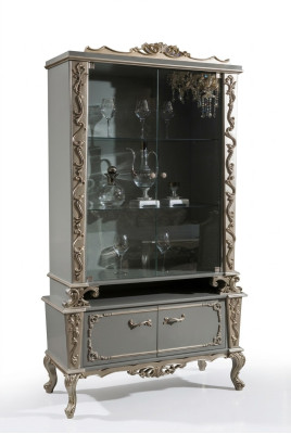 Vitrinen Glas Holz Schrank Vitrine Wohnzimmer Möbel Anrichte Schränke