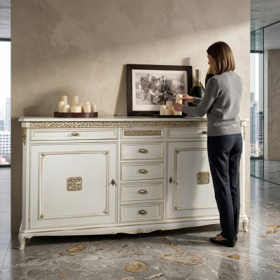 Antik Barock Stil Kommode Kommode Wohnzimmer Schlafzimmer Regal Sideboard Neu