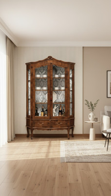 Anrichte Regal Schrank Glas Schränke Vitrinen Italienische Möbel Glasschrank Neu