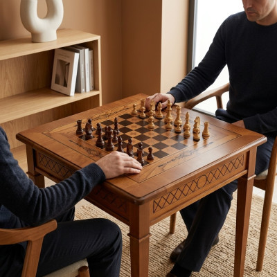 Schachtisch Spieltisch Tisch Mit Schach Miniatur Studien Möbel Tische Brettspiel