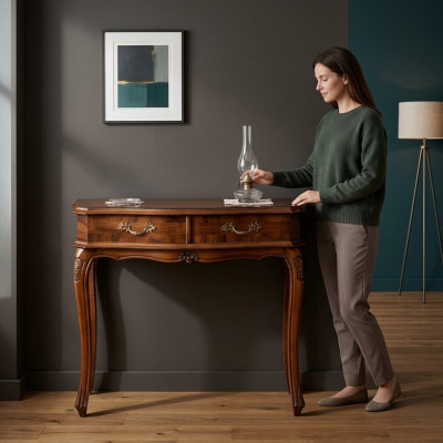Tisch Konsolen Kommode Barock Rokoko Kommoden Holz Design Beistell Schrank