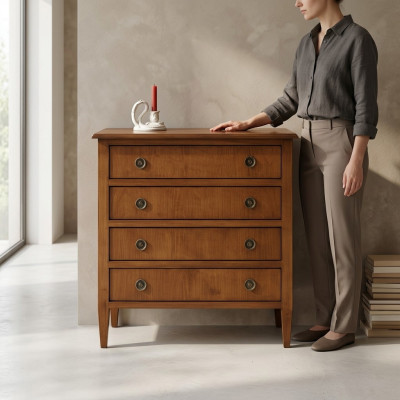 Sideboard Kommoden Sideboards 4 Schubladen Hochschrank Kommode Schrank Holz Neu