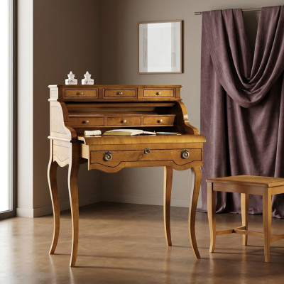 Schreibtisch Büro Tisch Edle Holz Tische Barock Rokoko Antik Stil Möbel Neu