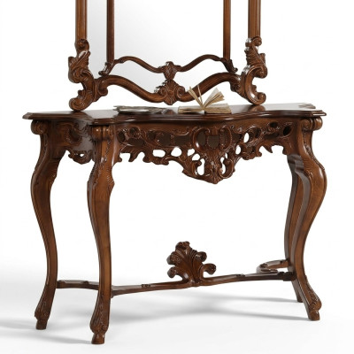 Designer Konsolentisch Holz Tisch Konsole Luxus Konsolen Tische Italien Möbel
