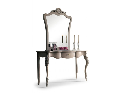Konsole + Spiegel Designer Konsolentisch Holz Tisch Konsole Luxus Set 2 tlg.