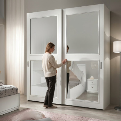 Schränke Kleiderschrank mit Schiebetüren Schrankwand Schrank Holz Schränke Neu