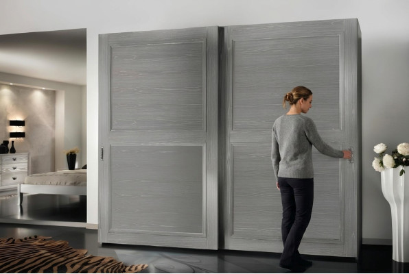 Kleiderschrank Schrank mit Schiebetüren Schränke Holz Modern Möbel Einrichtung