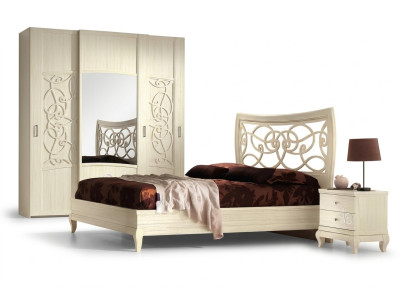 Luxus Bett Nachttisch Betten Doppel Bettgestell Garitur Set 3tlg. Schlafzimmer