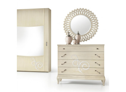 Kommode Spiegel Holz Kommoden Garnitur Modern Schrank Konsole Möbel Neu Set 2tlg