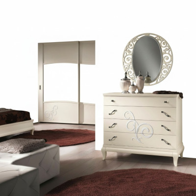Kommode Spiegel Kommoden Schrank Regal Konsole Möbel Italy Garnitur Set 2tlg.