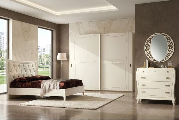 Luxus Kleiderschrank mit Schiebetüren Schlafzimmer Schrank Schränke Holz Design
