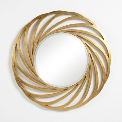 Rund Spiegel Hängespiegel Holz Modern Wandspiegel Möbel Spieglein Design 90x90