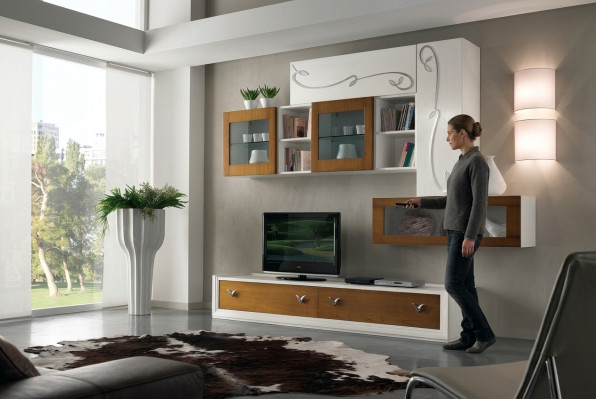 TV Wand Wohnwand Anbauwand Wohnzimmer Möbel luxus rtv Wohnwände Schrank Regal
