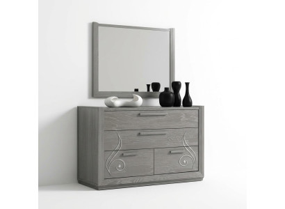 Kommode Spiegel Schrank Luxus Kommoden Schrank Regal Konsole Möbel Set 2tlg.