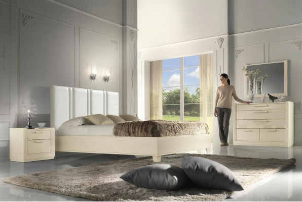 Schlafzimmer Bett Nachttisch Holz Betten Doppelbetten Bettgestell Neu Set 3tlg