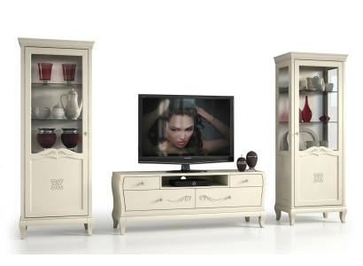 Luxus rtv Set Wohnzimmer Vitrine tv Modern Holz Möbel Schrank Stil Schränke 3tlg