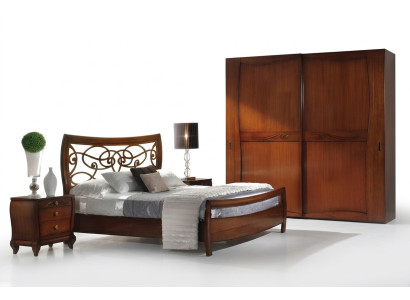 Schlafzimmer Bett Nachttisch Betten Doppel Hotel Design Holz Garnitur Set 3tlg.