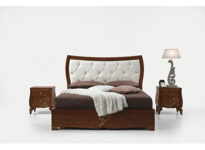Bett Betten Bettrahmen Holz Doppel Schlafzimmer Braun Modern Doppelbett Möbel