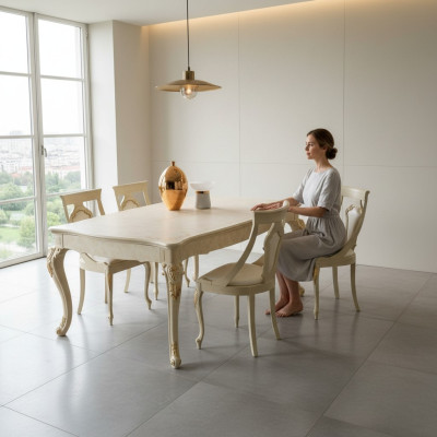 Esstisch Ausziehbar Klassischer Design Tisch Italienische Möbel Tische Holz Ess