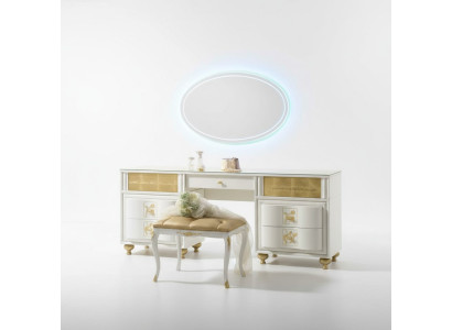 Luxus Set Schminktisch Spiegel XXL Konsole Kommode Schlafzimmer Modern Komplett