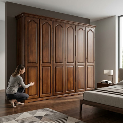 Massivholz Vaccari cav giovanni Schlafzimmer Kleiderschrank mit Schiebetüren