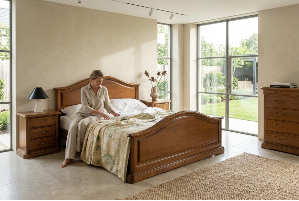 Bett Nachttisch Kleiderschrank Schlafzimmer Kommode Hotel Doppel Neu Set 3tlg.
