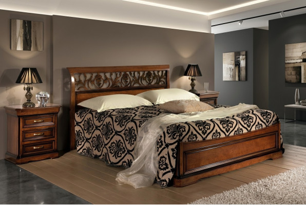 Bett Möbel Doppelbett Naturholz Schlafzimmer Möbel Design Betten Möbel Italien