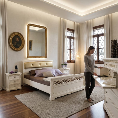 Bett Schlafzimmer Möbel Einrichtung Komplettes Set Doppel Sets Betten 3 tlg.
