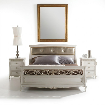 Design Schlafzimmer Möbel Doppelbett Massivholz Vaccari cav giovanni Möbel Neu