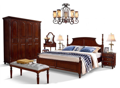 Designer Schlafzimmer Möbel 5tlg Set Bett Nachttische Kleiderschrank
