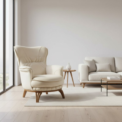 Sessel Luxus Design Textil Wohnzimmer Klassisches Stil Lounge Möbel