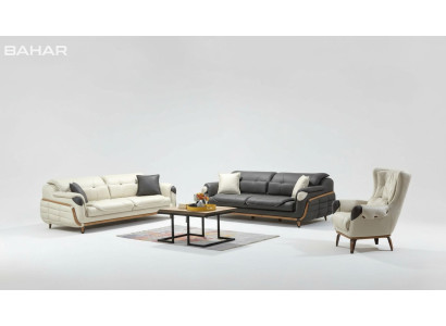 Sofagarnitur 3+3+1 Sitzer Gruppe Sofa Sessel Sofas Klassisches Set
