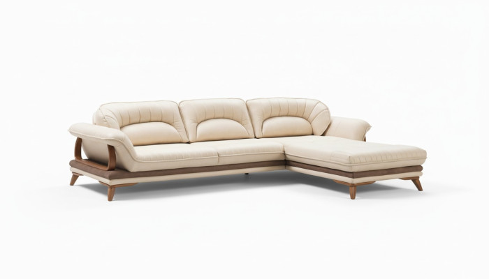 Wohnzimmer Textil L-Form Sofas Weiß Ecksofa Polstermöbel Eckgarnitur