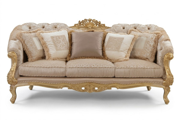 Chesterfield klasična trosedna sedežna garnitura tekstilna sofa 3 sedeži