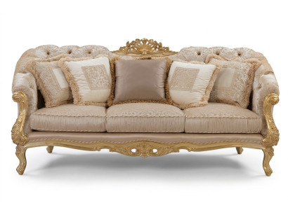 Chesterfield klasična trosedna sedežna garnitura tekstilna sofa 3 sedeži