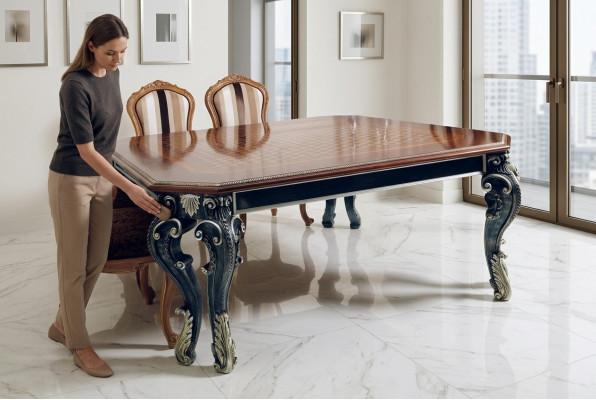 Esstisch Esszimmer Wohnzimmer Holz Italienische Möbel Italien Tisch Echtholz