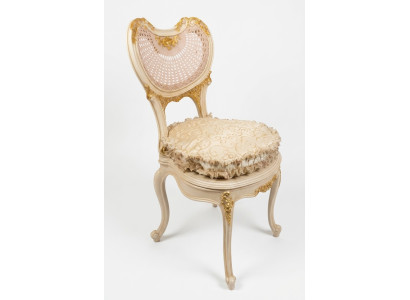 Esszimmer Stuhl 1 Sitzer Sessel Holz Luxus Klasse Barock Rokoko Möbel Design Neu
