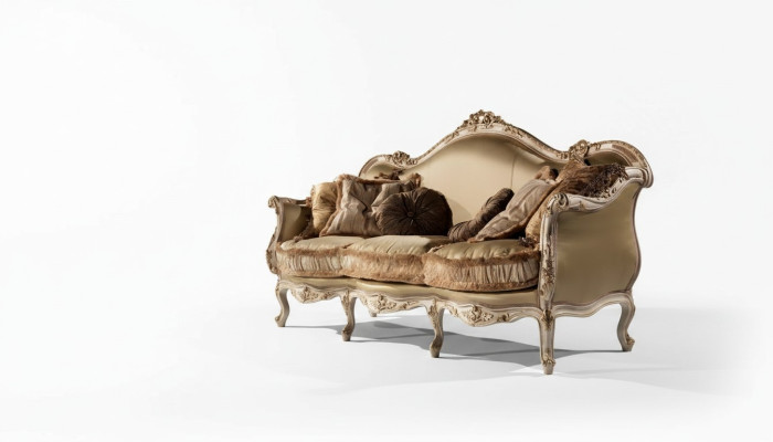 Sofa 3 Sitzer Wohnzimmer Couch Möbel Holz Senator Polstermöbel Sofa Möbel Stuhl