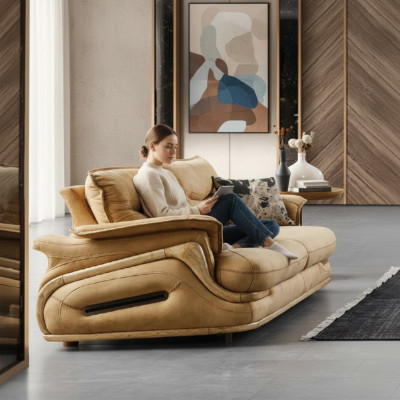 Sofa 3 Sitzer Luxus Möbel Wohnzimmer Klassischer Dreisitzer Design Italienisch