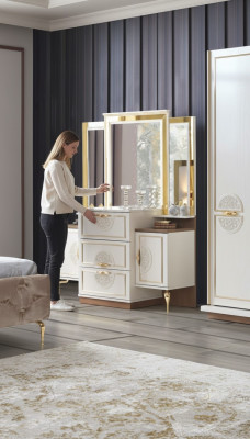 Schminktisch Möbel Holz Konsole Italienisches Sideboard Konsolen