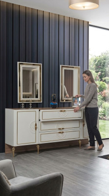 Konsolentisch Spiegel Sideboard xxl Konsole Kommode Sideboards 3tlg