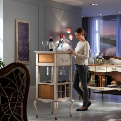 Hausbar Barschrank Bar Tisch Regal Weinregal Weinschrank Luxus Schrank Vitrine