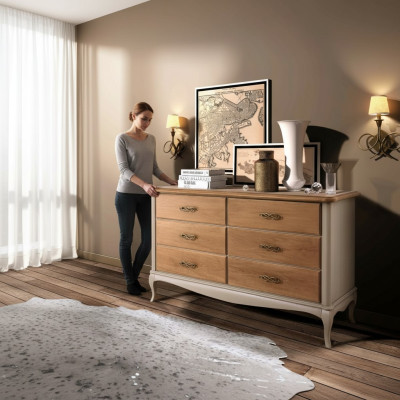 Wohnzimmer Kommode Kommoden Schubladen Holz Diener Fall Kabinett Massiv Neu