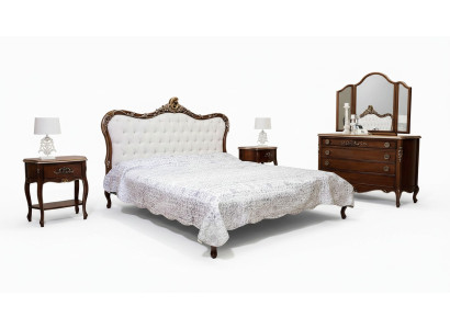Bett 2x Nachttisch 3 tlg. Schlafzimmer Set Design Möbel Modern Luxus Betten Neu