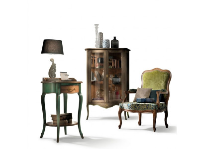 Barockmöbel Vitrine Konsole Set Holzkonsolenschrank Vitrinen Möbel Set 3tlg. Neu